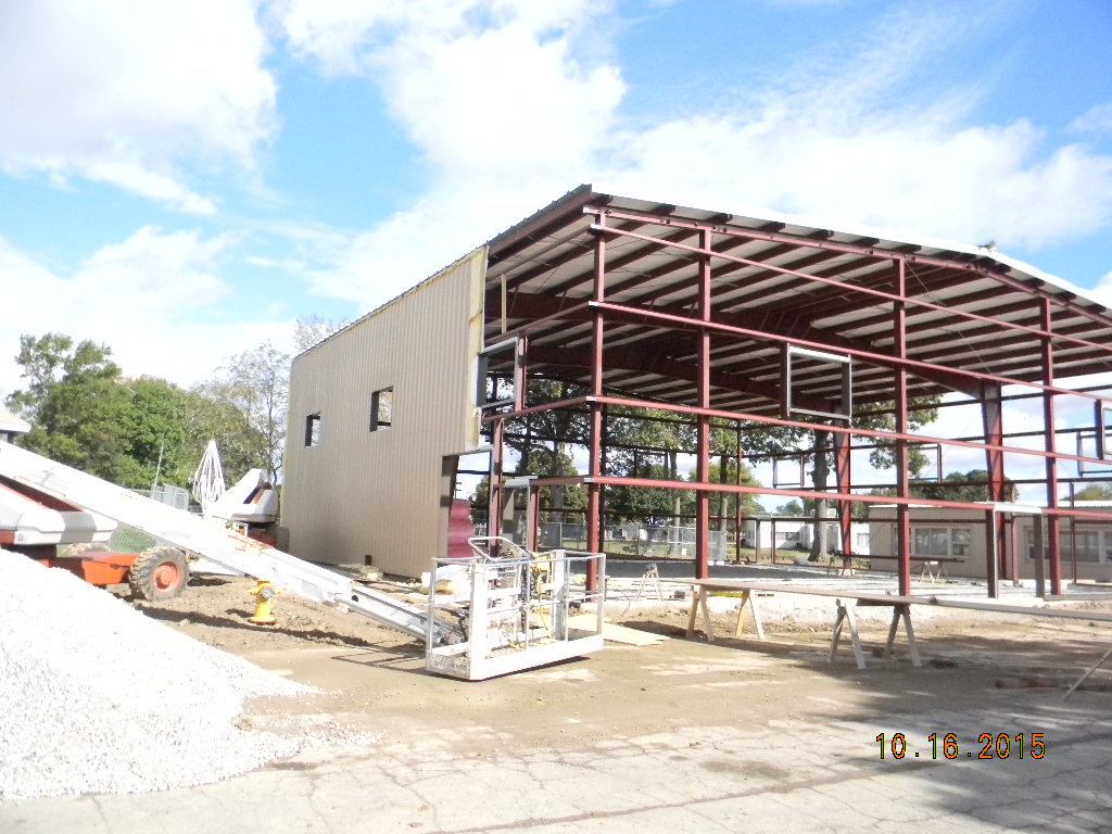 The walls are going up