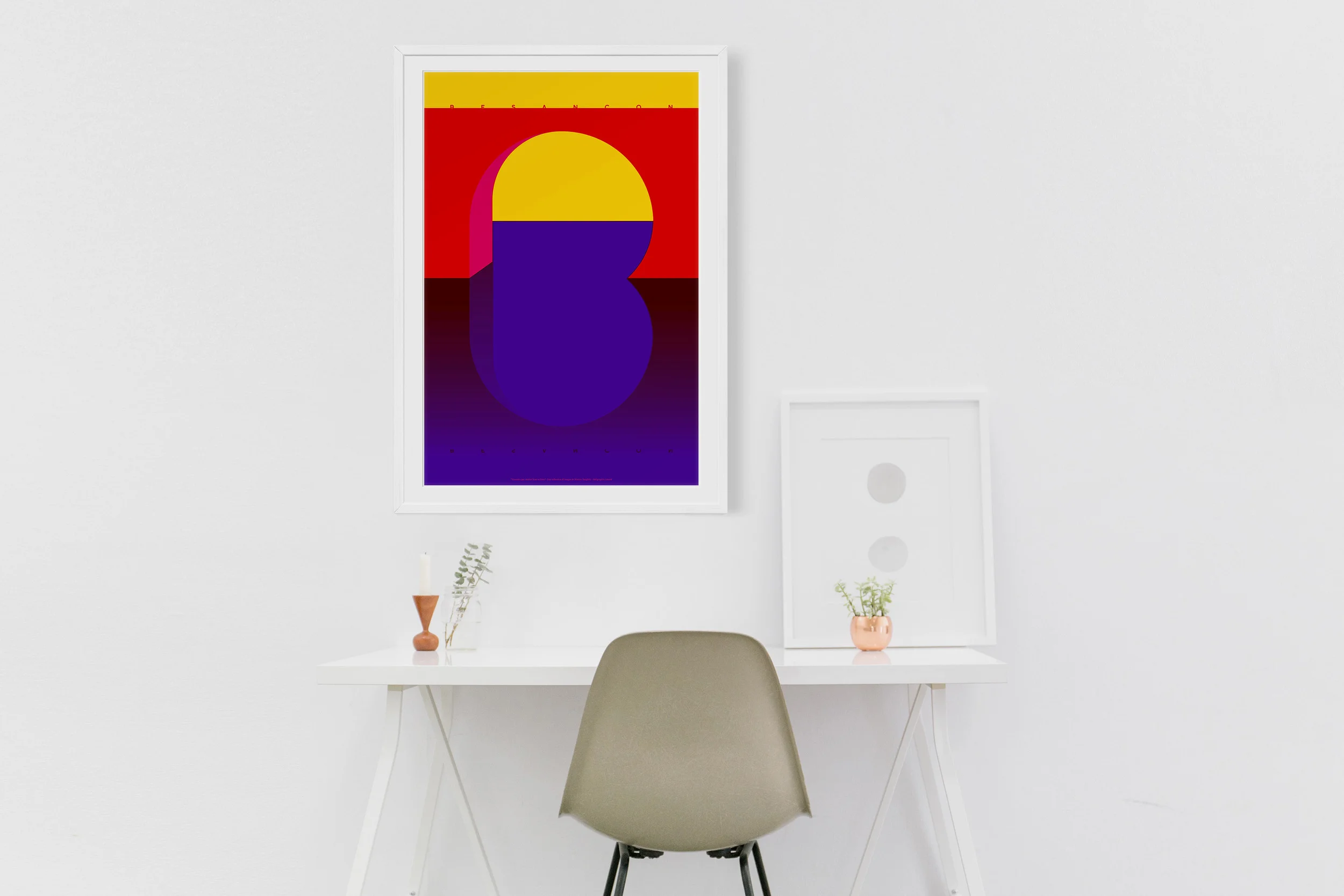 Affiche Sérigraphie, Vesontio, Atelier Tout va bien - Le doux Doubs de Besançon - chambre