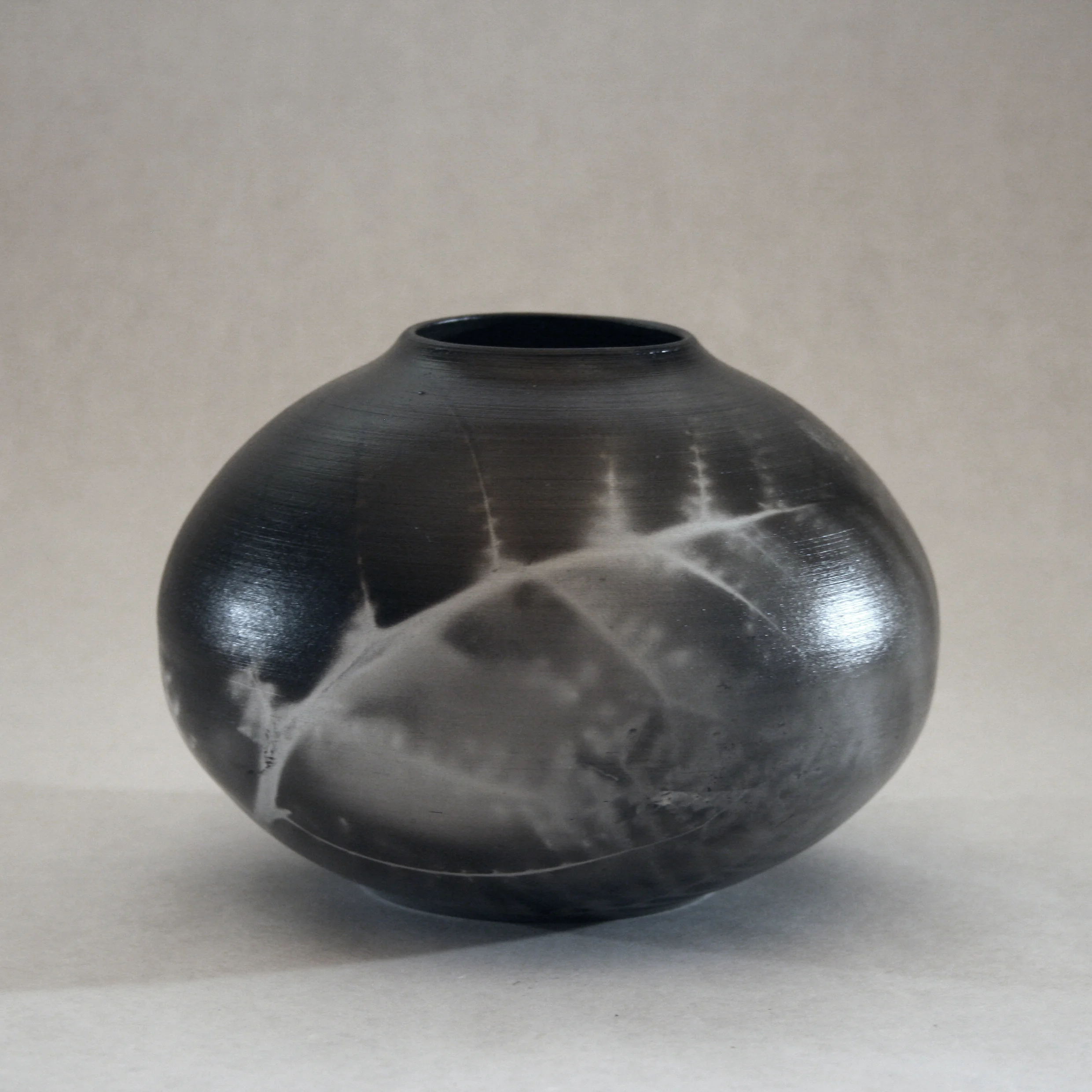 2015, Saggar-fired white stoneware