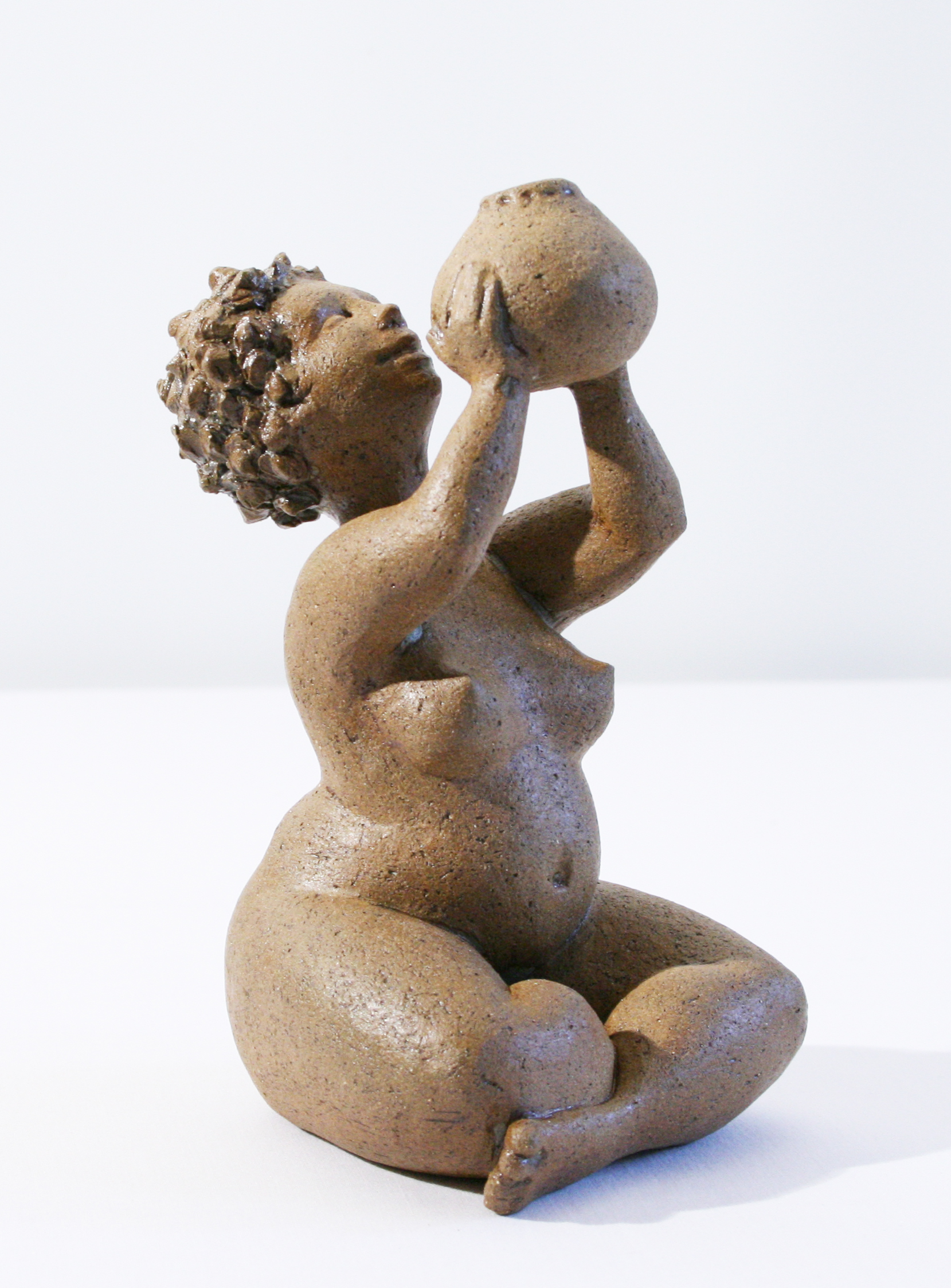 2012, tan stoneware with glaze wash