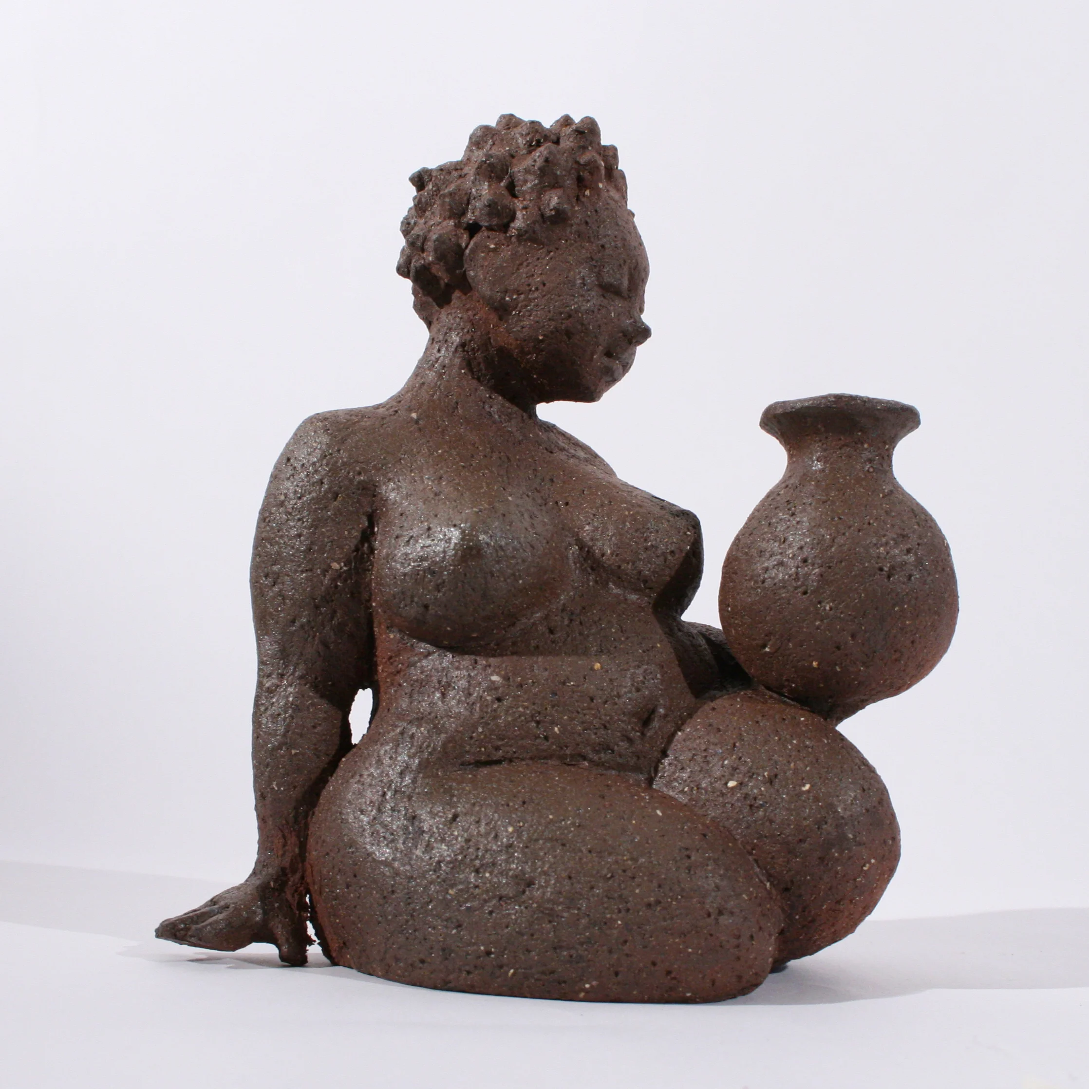 2013, brown stoneware with scraped finish