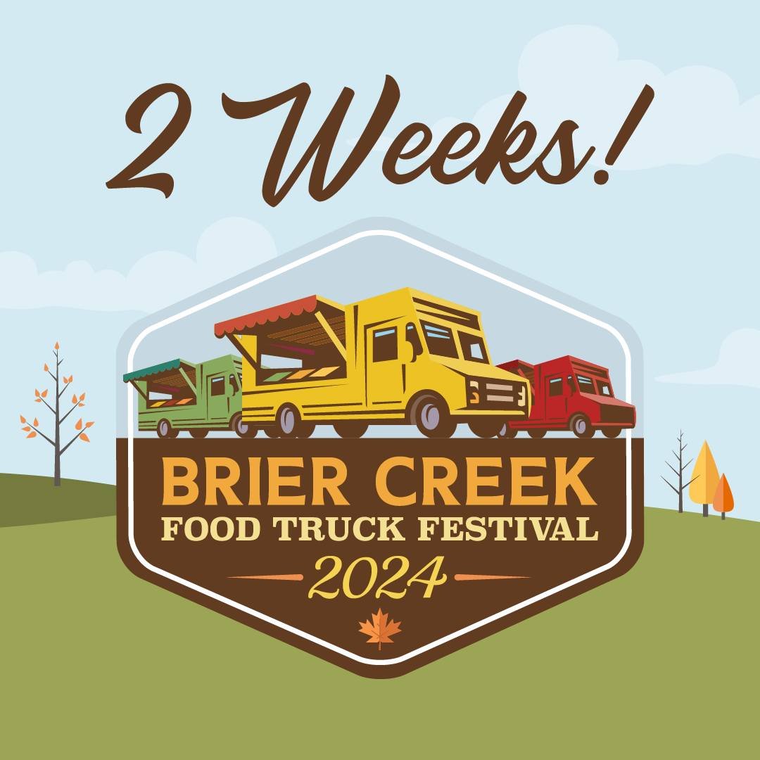 We're only 2 WEEKS AWAY from the Fall Brier Creek Food Festival!

Prepare for an evening filled with delicious food, live music, and family fun!🍔🎶🎈Join us on September 22nd from 5pm to 8pm, you don't want to miss this!

For more details, click the