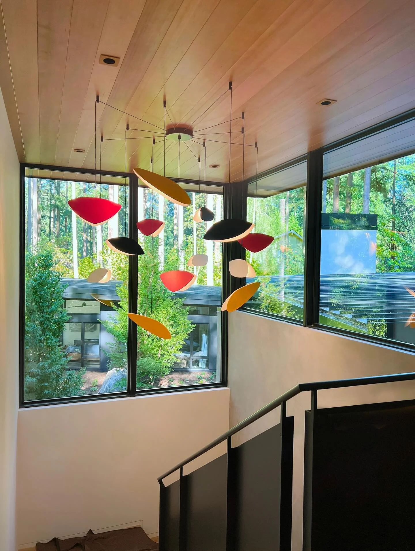 A great light fixture is more than just selected - it&rsquo;s consciously positioned and proportioned to create a statement that fits its surroundings. This can be seen at our #MCT_ShadowglenHouse where our Interior Design team recently worked closel