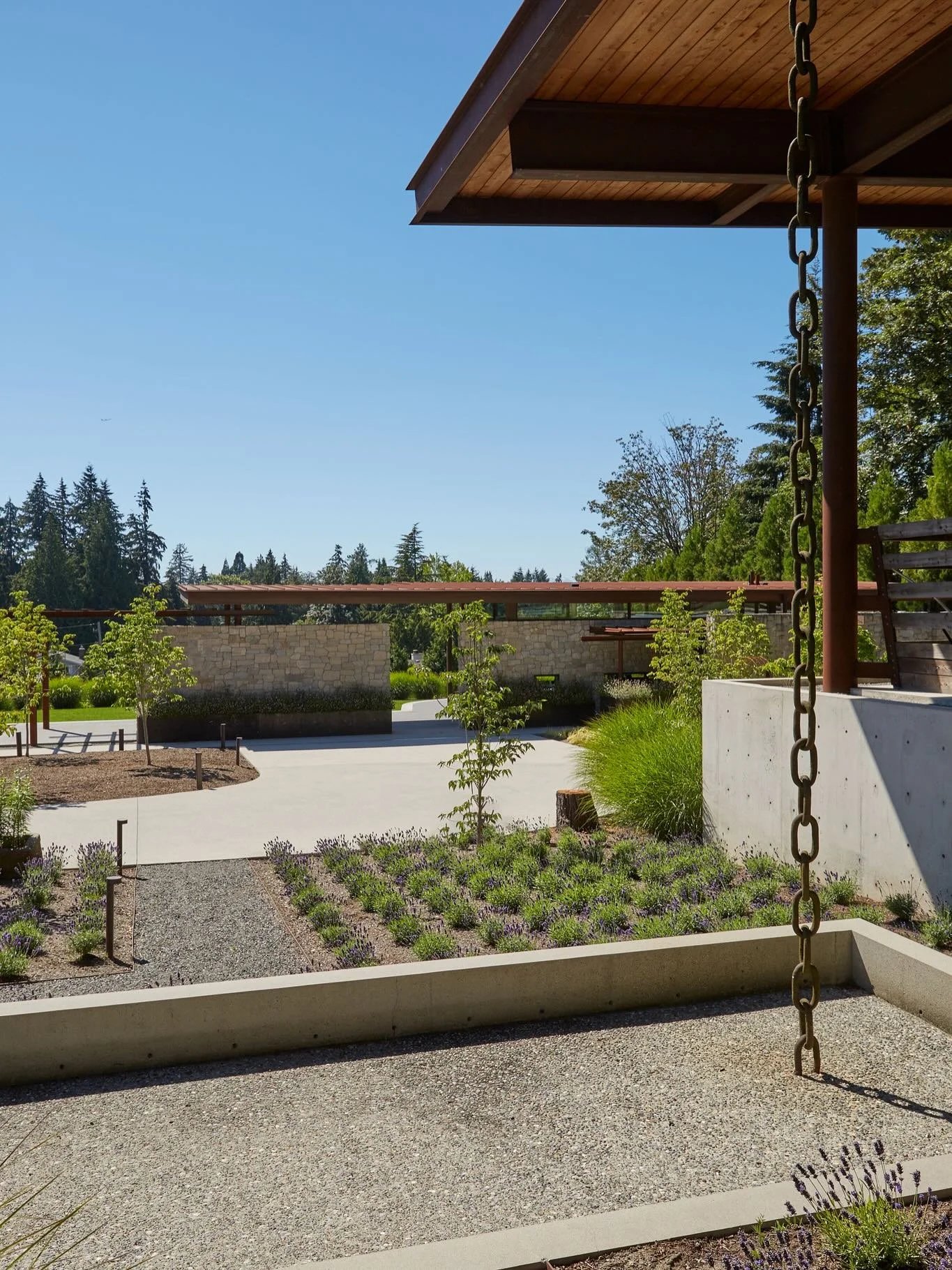 As the summer season comes to a close, we&rsquo;re appreciating the flourishing foliage at our #MCT_IslandEquestrianCottage. Swipe to see some detailed shots of how the beautiful textures of the lush landscape, warm limestone, and weathered steel pro