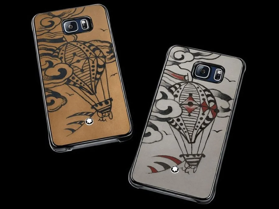 Montblanc + Samsung Made of plain leather, every single hard shell cover of the 100 piece limited edition has been hand-tattooed by artist Mo Coppoletta with Montblanc Mystery black ink. Edition available exclusively at select Samsung online stores. LEARN MORE...