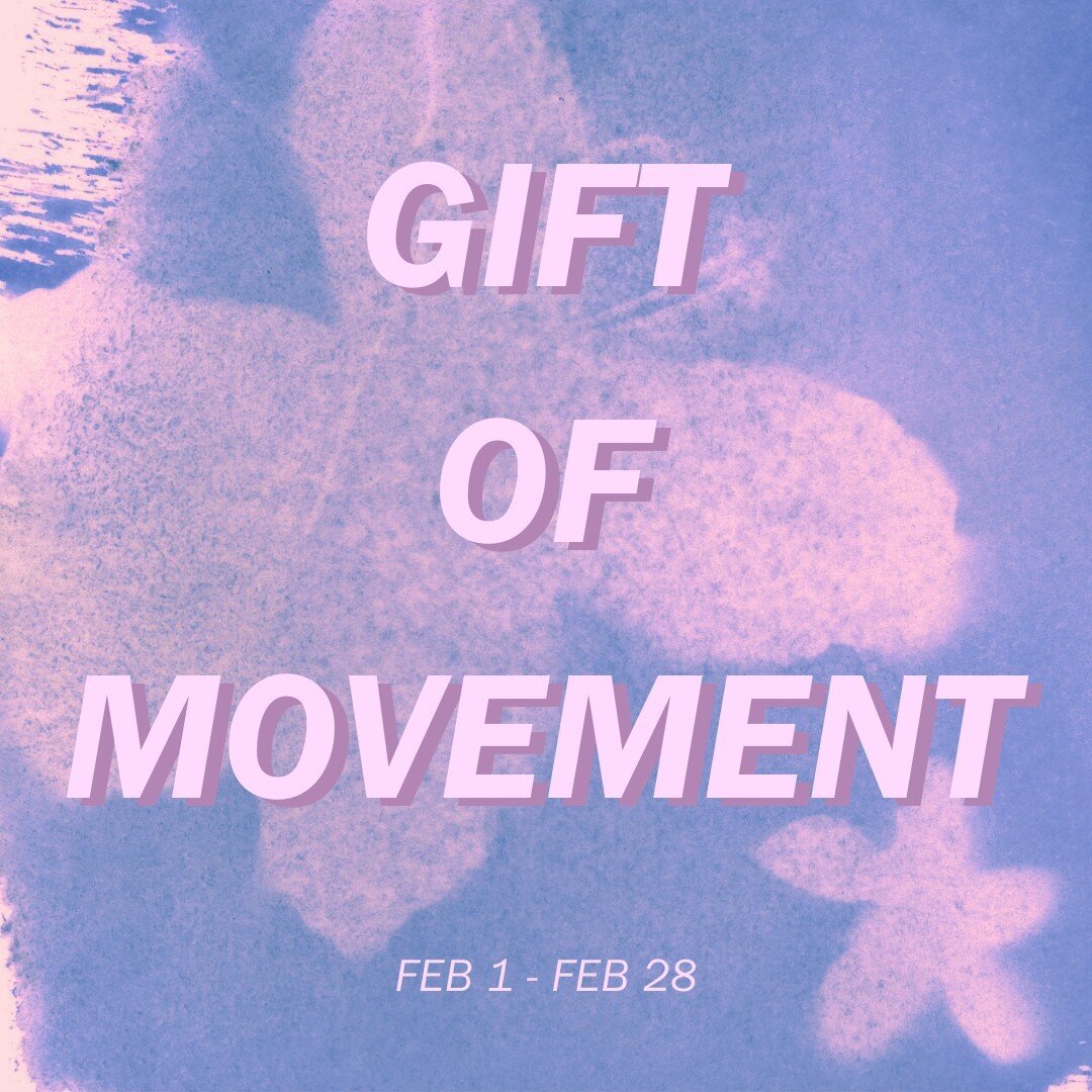 GIFT OF MOVEMENT | To celebrate Black History Month, we're thrilled to offer a gift of free movement this year to all who are Black for the month of February. This year we will gladly be offering a complimentary month of our All Access 8 Classes Memb