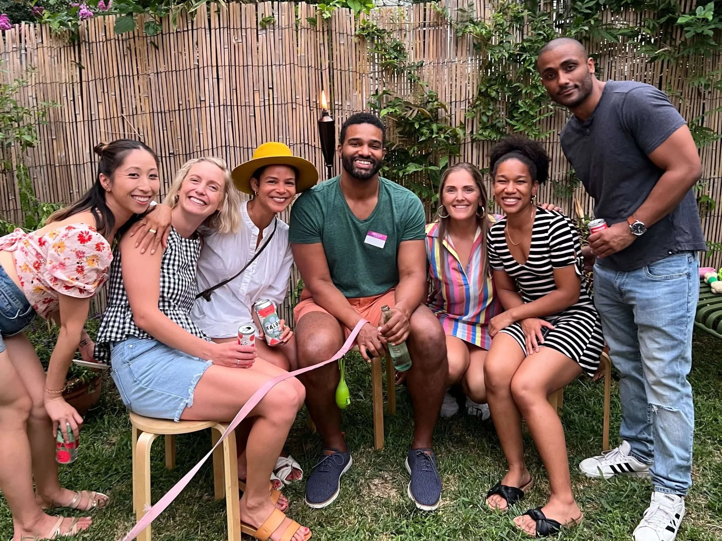 ERP friends enjoying a sunny afternoon in Norman's backyard.