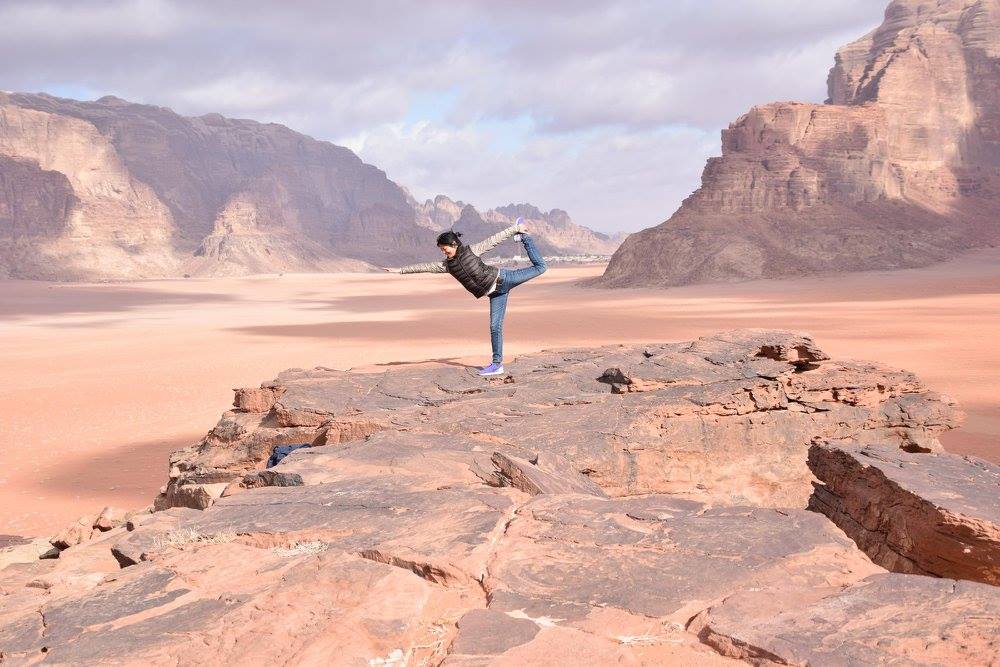 Tina being a gorgeous, brilliant and socially badass woman, in Jordan.