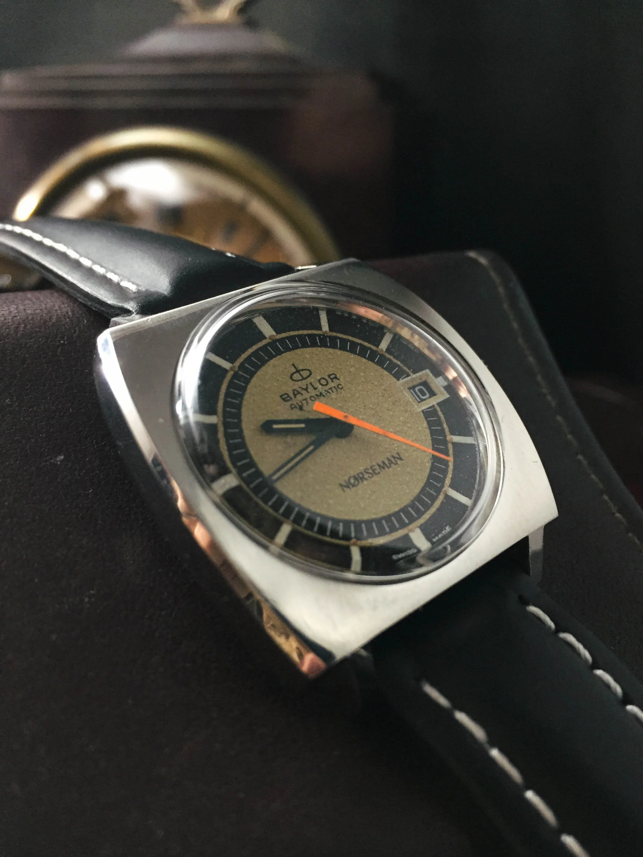 baylor automatic swiss made watch