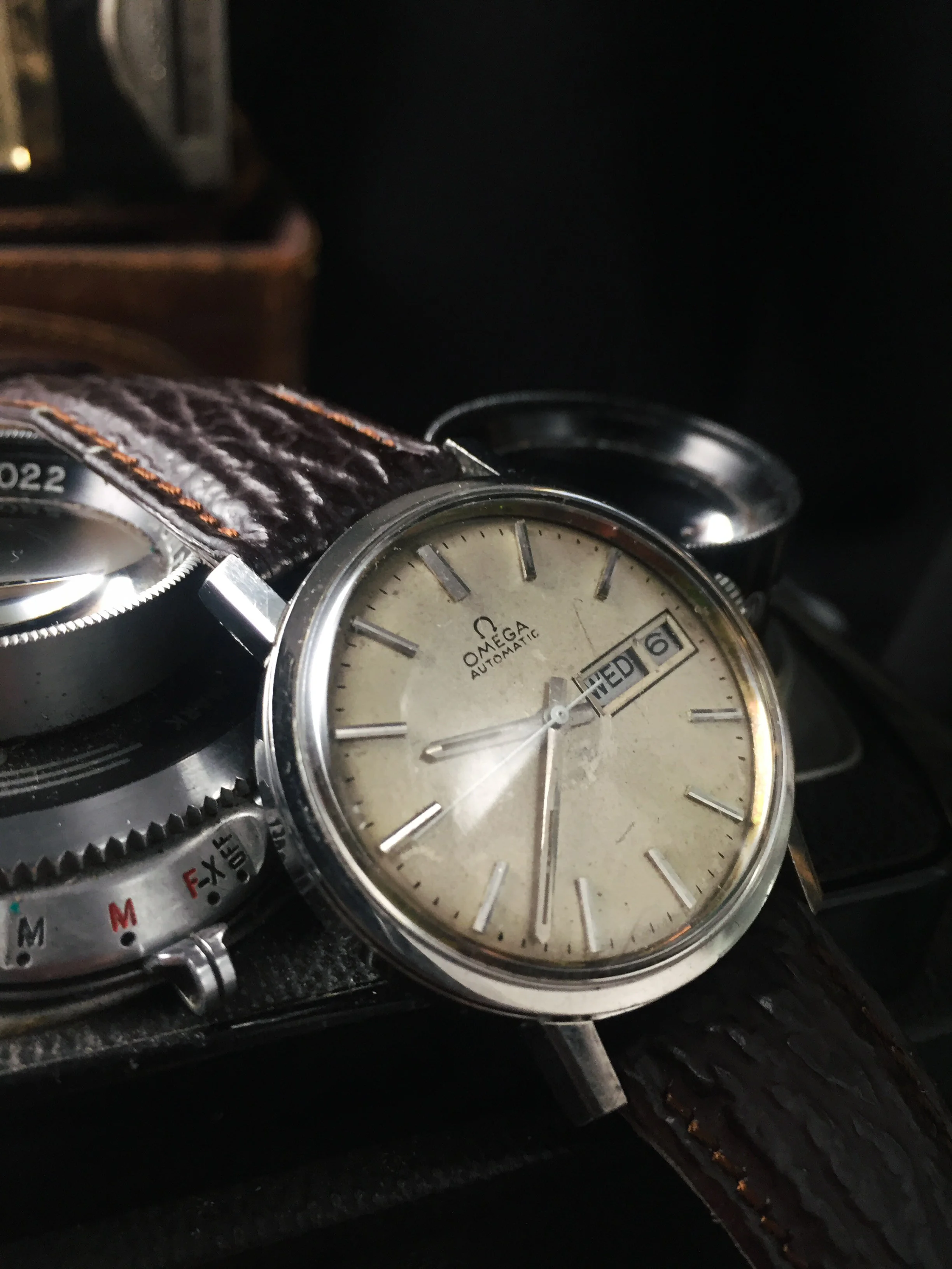 70's Omega Day Date Auto Cadillac 25 Year — Cool Vintage Watches