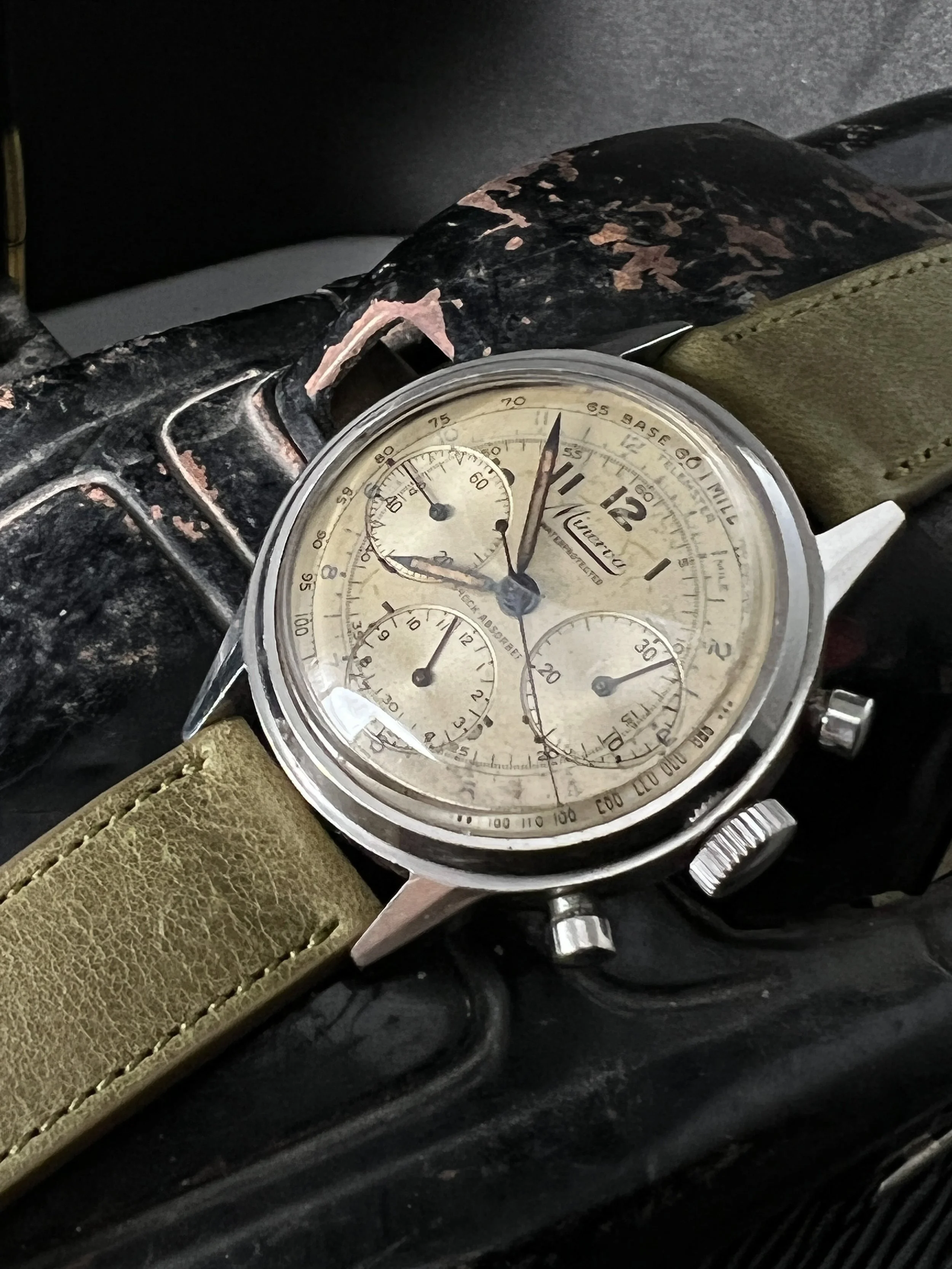 1950 s Minerva VD712 Chronograph Val.72 Cool Vintage Watches