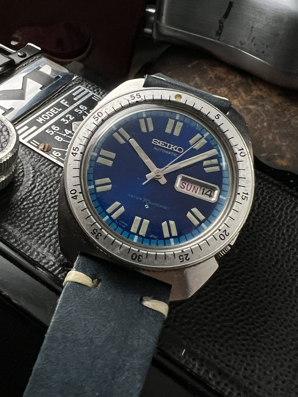 70's Day Date Seiko Blue — Cool Vintage Watches