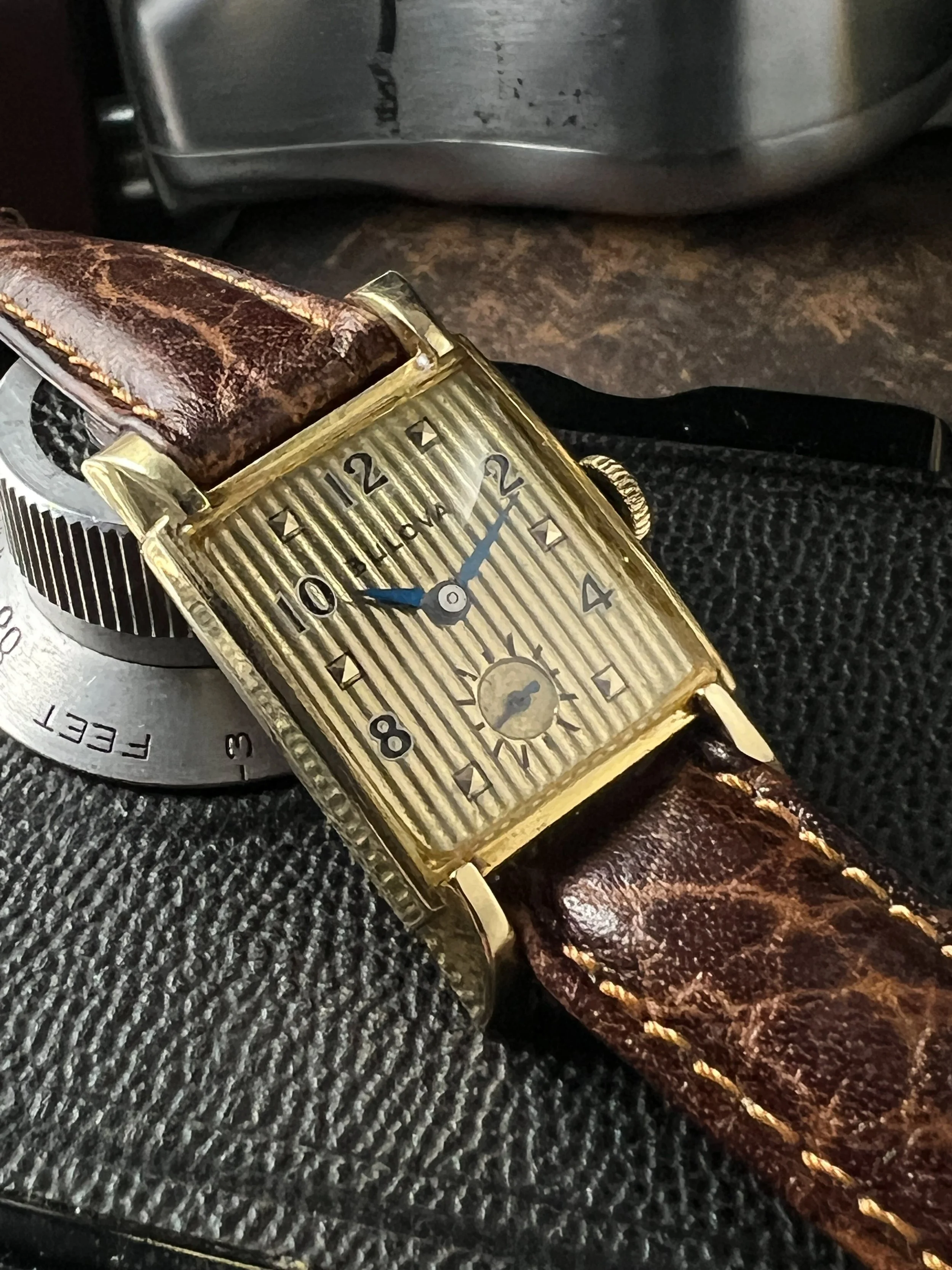 1950 s Bulova 14kt Tuxedo Cool Vintage Watches