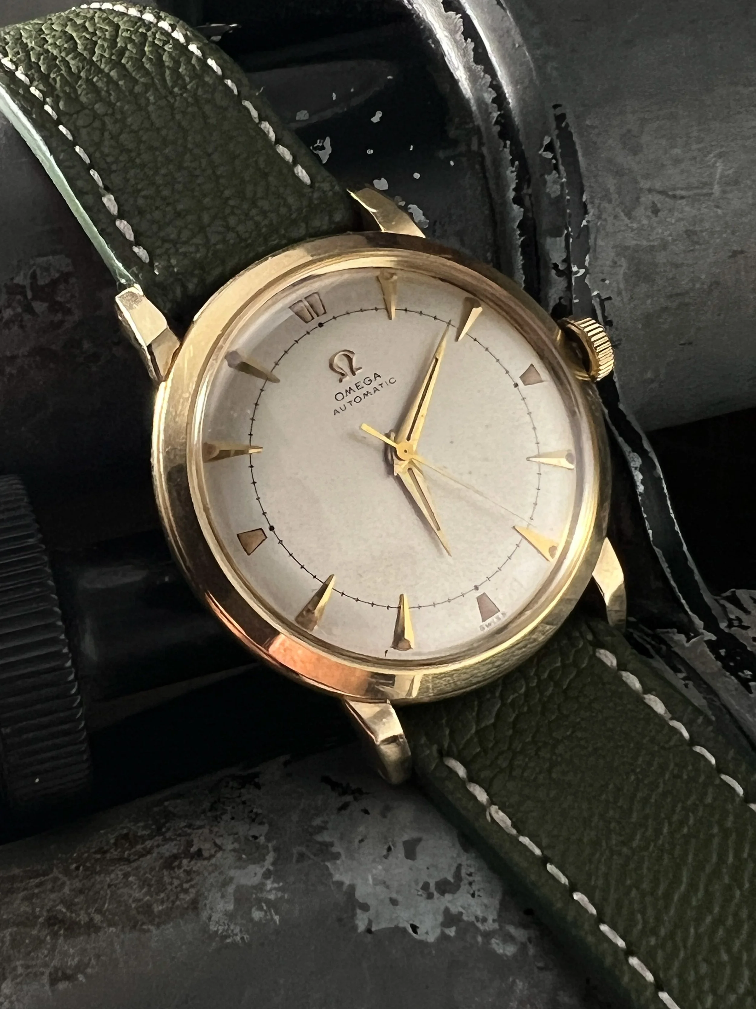 50 s Omega Bumper Automatic 14kt Cool Vintage Watches