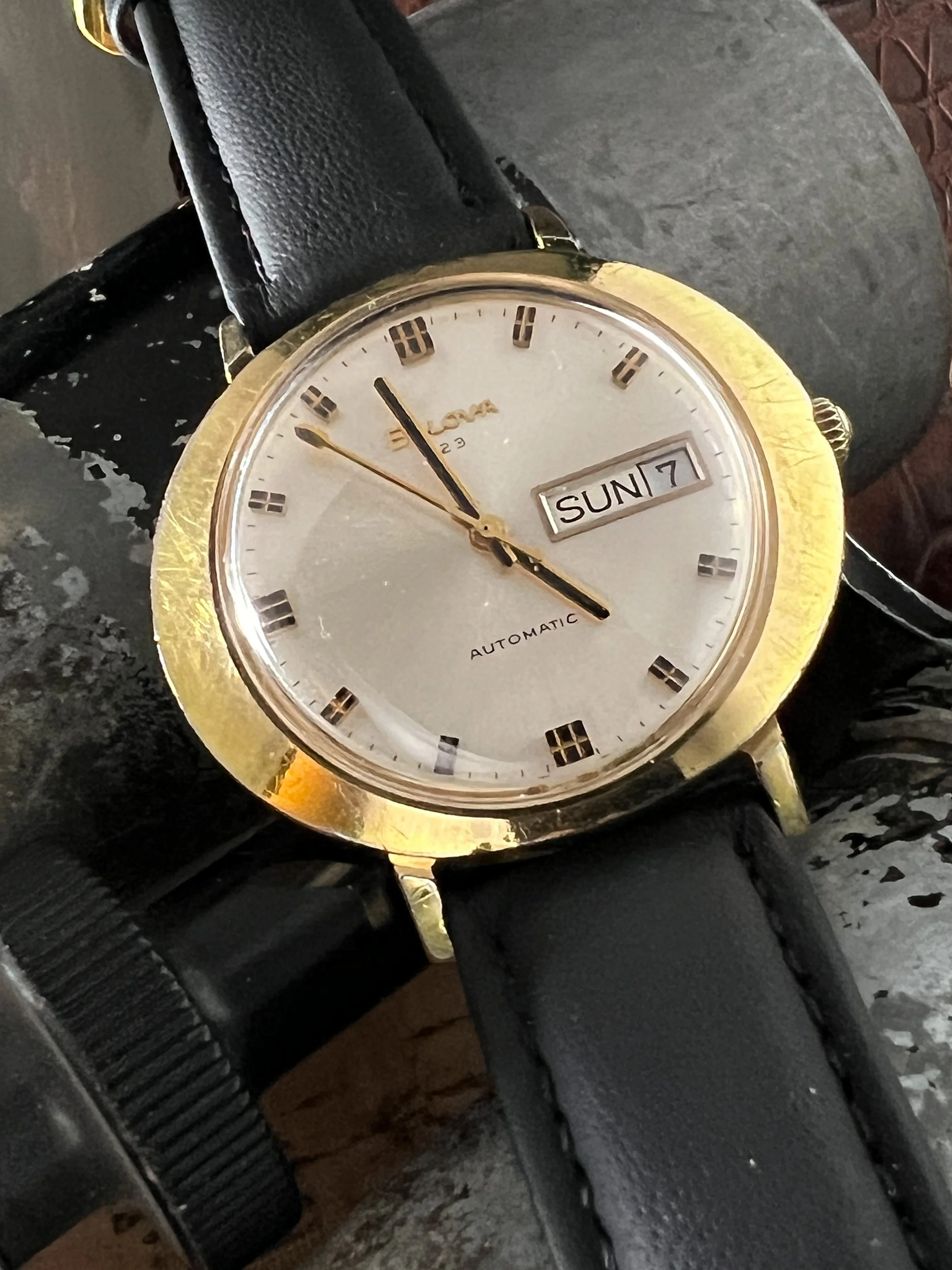 1973 Swiss Bulova Automatic Day Date Cool Vintage Watches