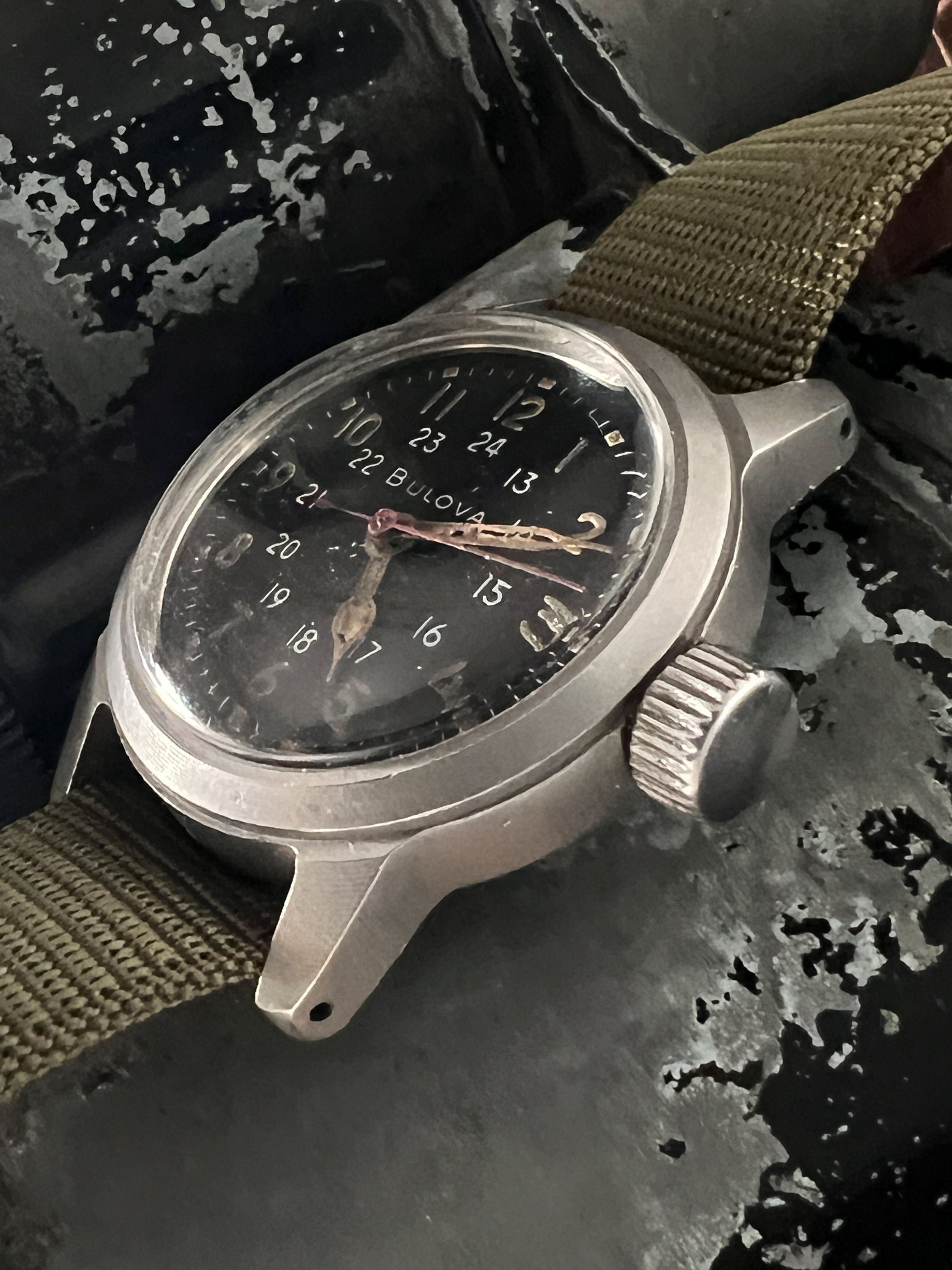 1950 s Bulova Military Post WW2 Cool Vintage Watches