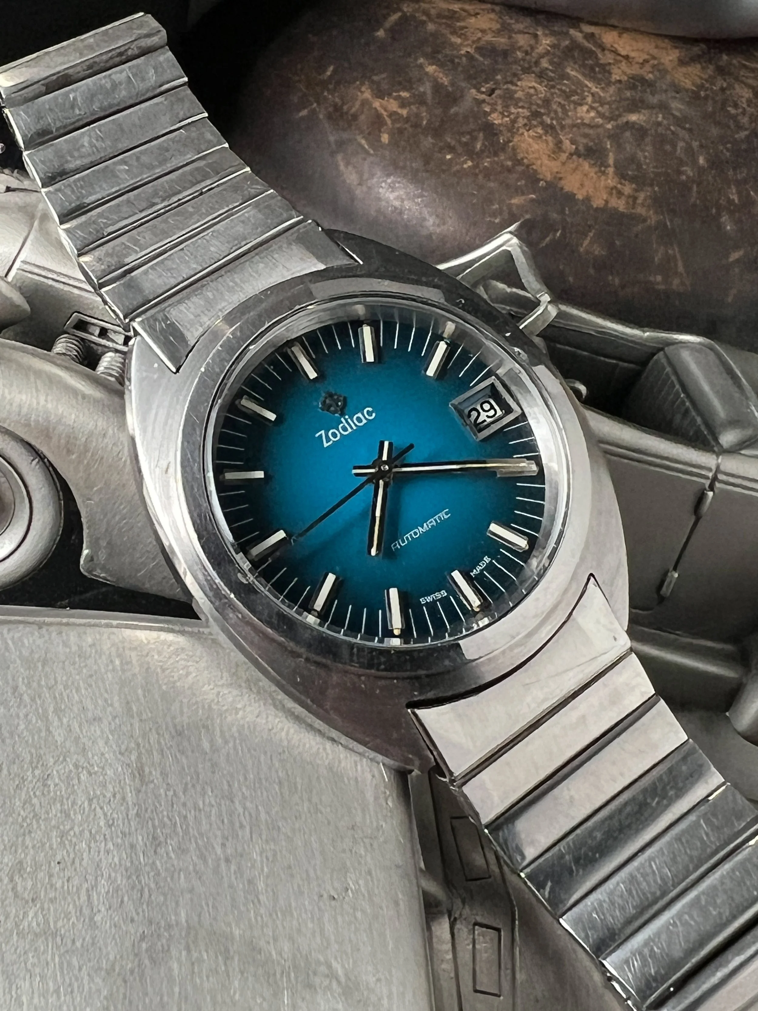 1970 s Zodiac Automatic Date Cool Vintage Watches