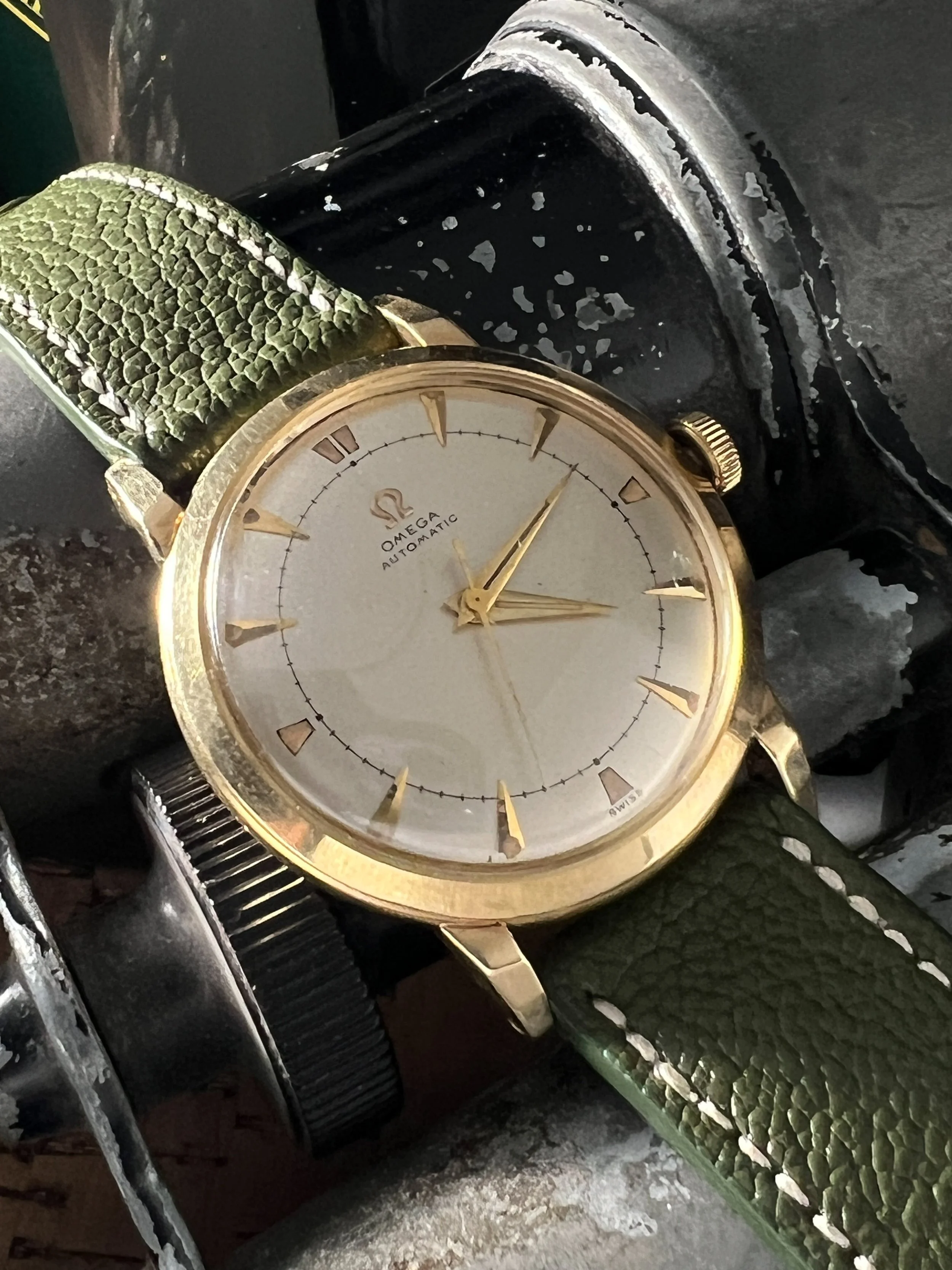 1950 s Omega 14kt Gold Automatic Cool Vintage Watches