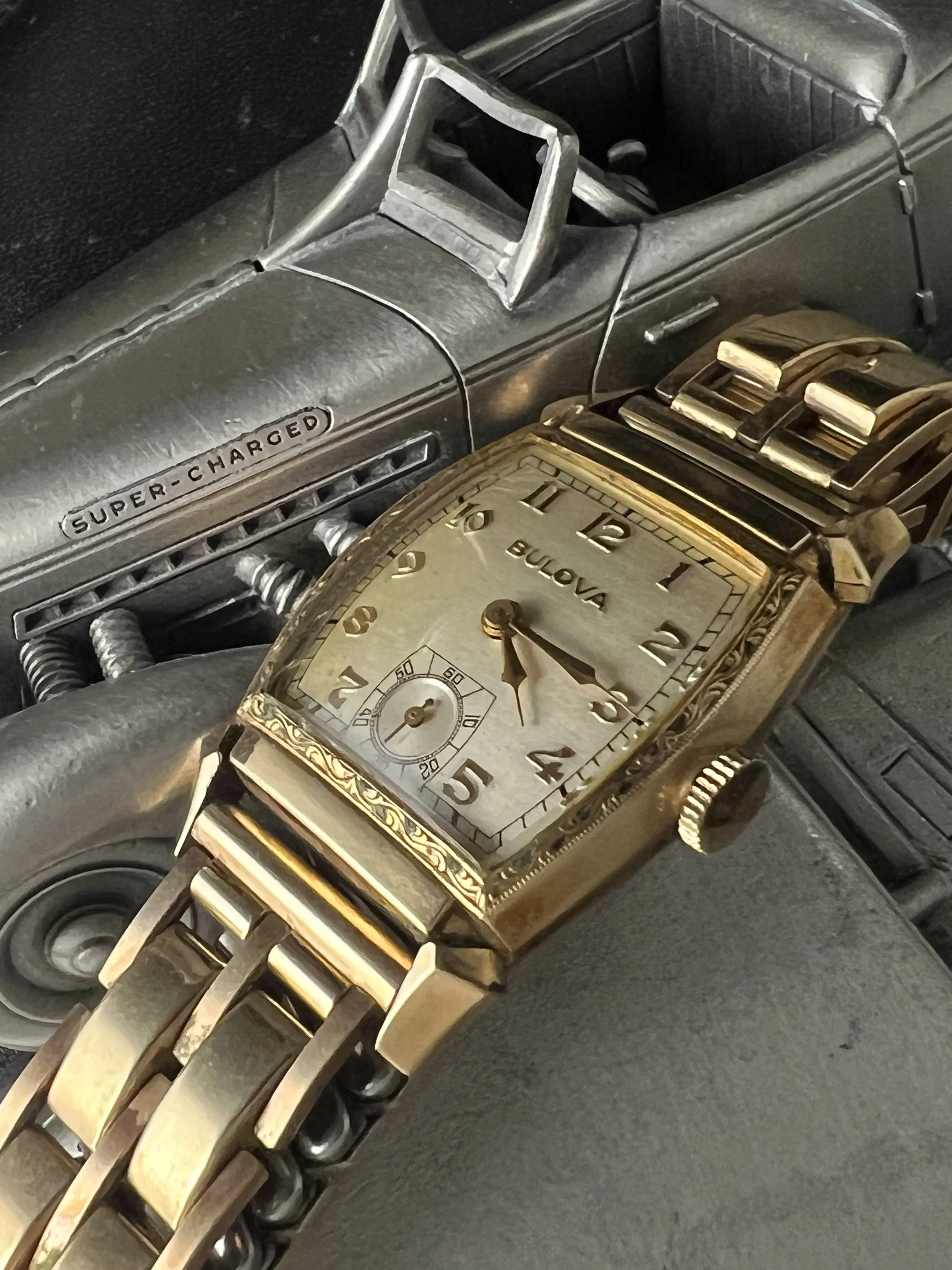 【1940s】BULOVA スモセコ OH済 ヴィンテージ腕時計 1955 BULOVA AUTOMATIC 23 JEWELS SIX ADJUSTMENTS MANS WRIST