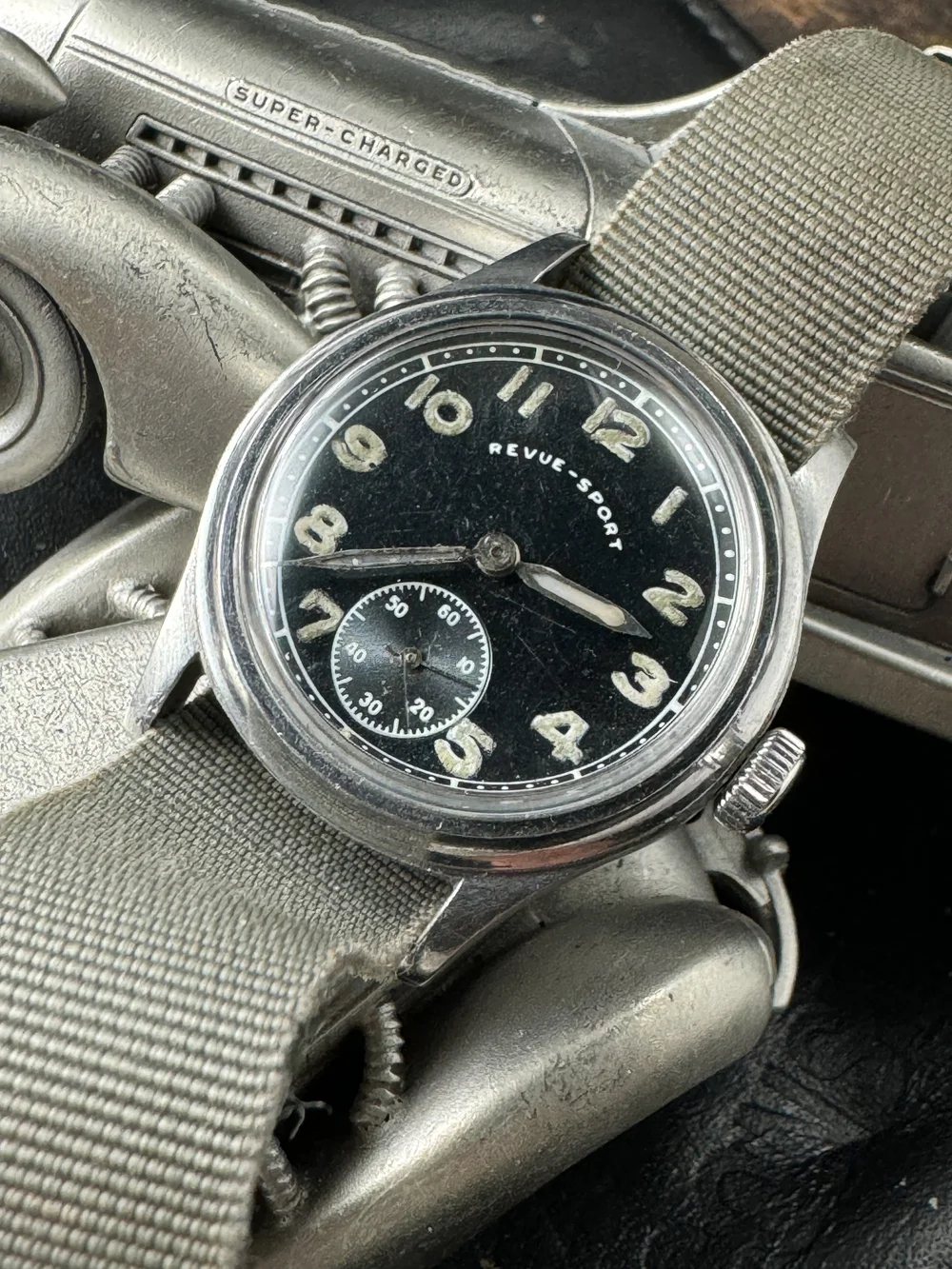 1940's German Military WW2 Revue-Sport DH — Cool Vintage Watches