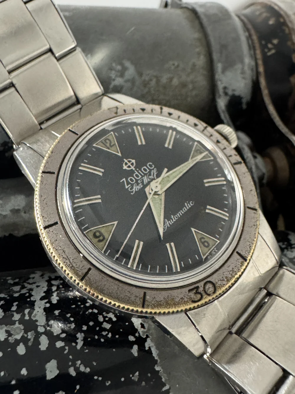 60's Swiss Zodiac Sea Wolf — Cool Vintage Watches