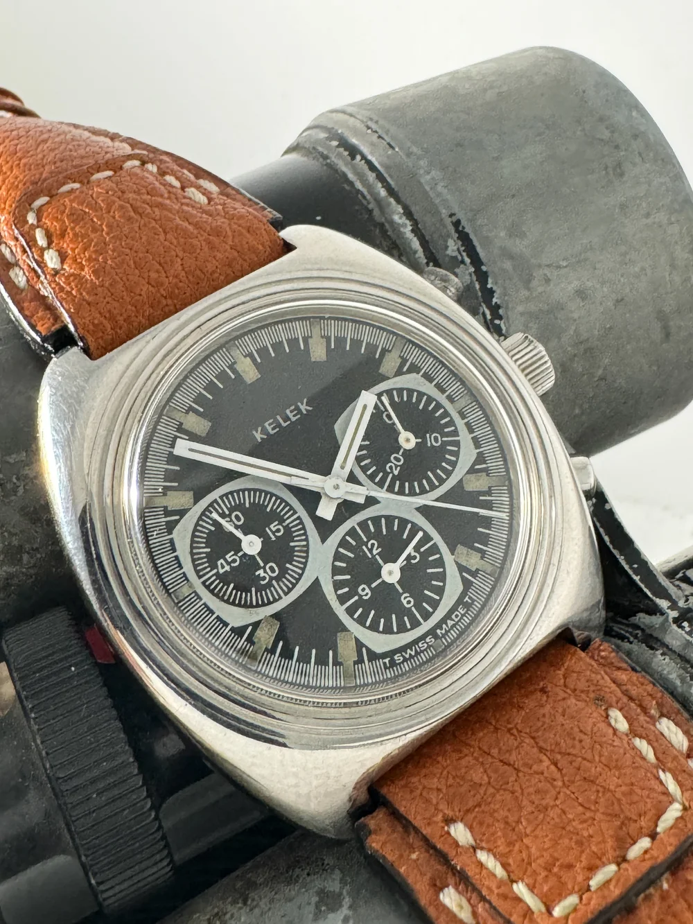 1970's Big Swiss Kelek Chronograph — Cool Vintage Watches