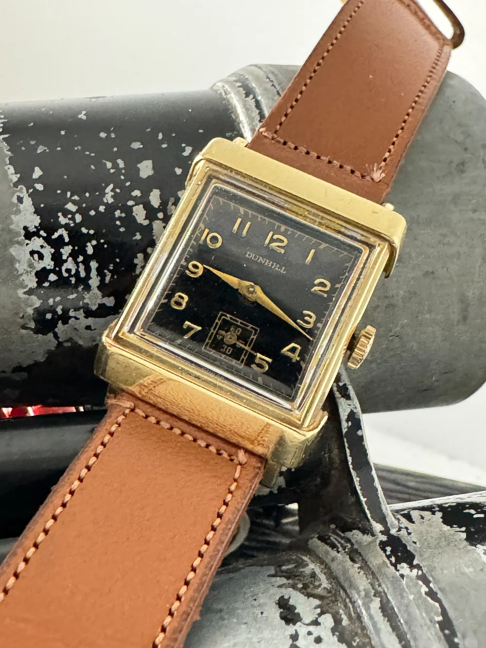 dunhill】1950年 レクタンギュラー アンティーク 腕時計 Dunhill 