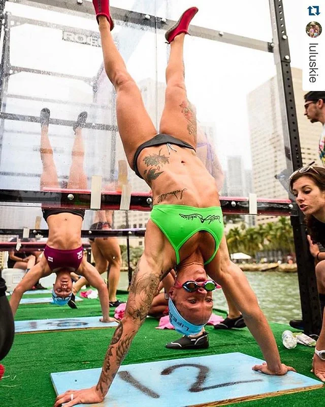 #Repost @luluskie with @repostapp.
・・・
I must say I REALLY enjoyed diving as far as I could off that HSPU barge on Saturday during the swim event 🙆🏼💚 thank you @liquidambition for being so good to us this weekend &amp; swagging us out! 👙 #liquida