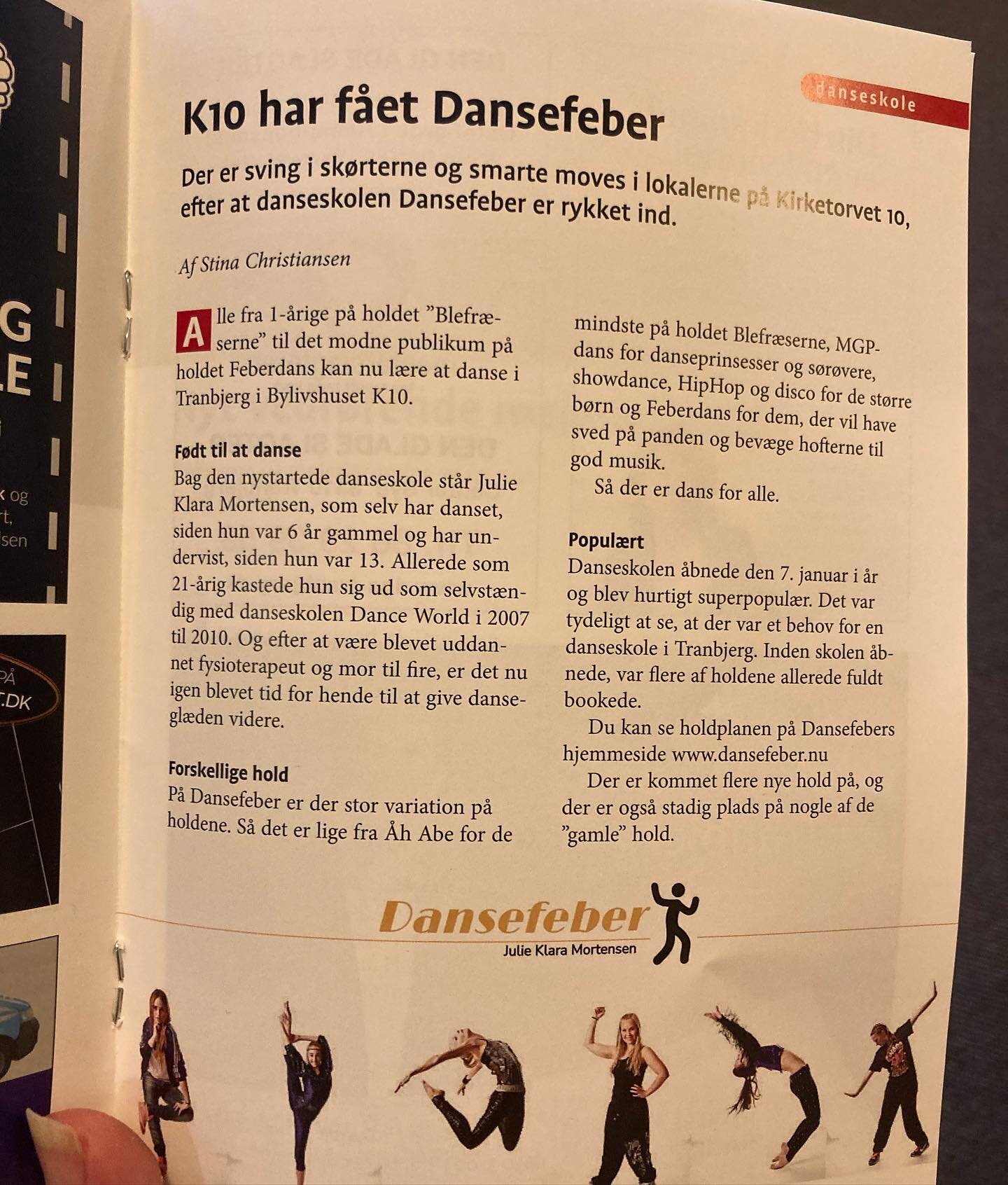Fineste lille artikel om Dansefeber i Tranbjerg Tidende. 🌼🤩 #Dansefeber #bev&aelig;gdigglad #TranbjergTidende #dans #tranbjerg #Aarhuss #pladstilalle #b&oslash;rnedans #motionsdans #showdance #hiphop #disco