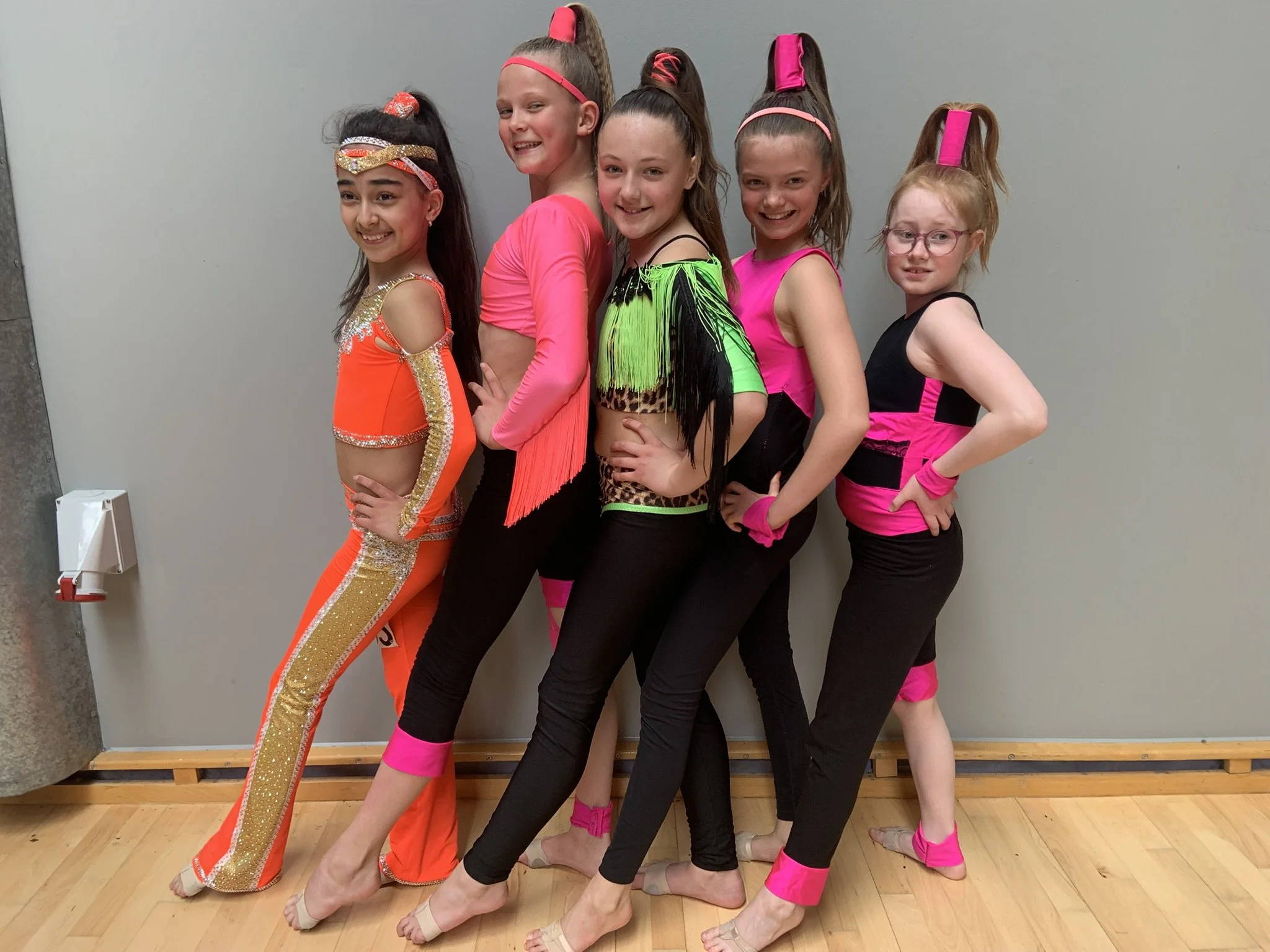 Discodansegruppe fra Dansefeber i Viby J ved dansekonkurrence