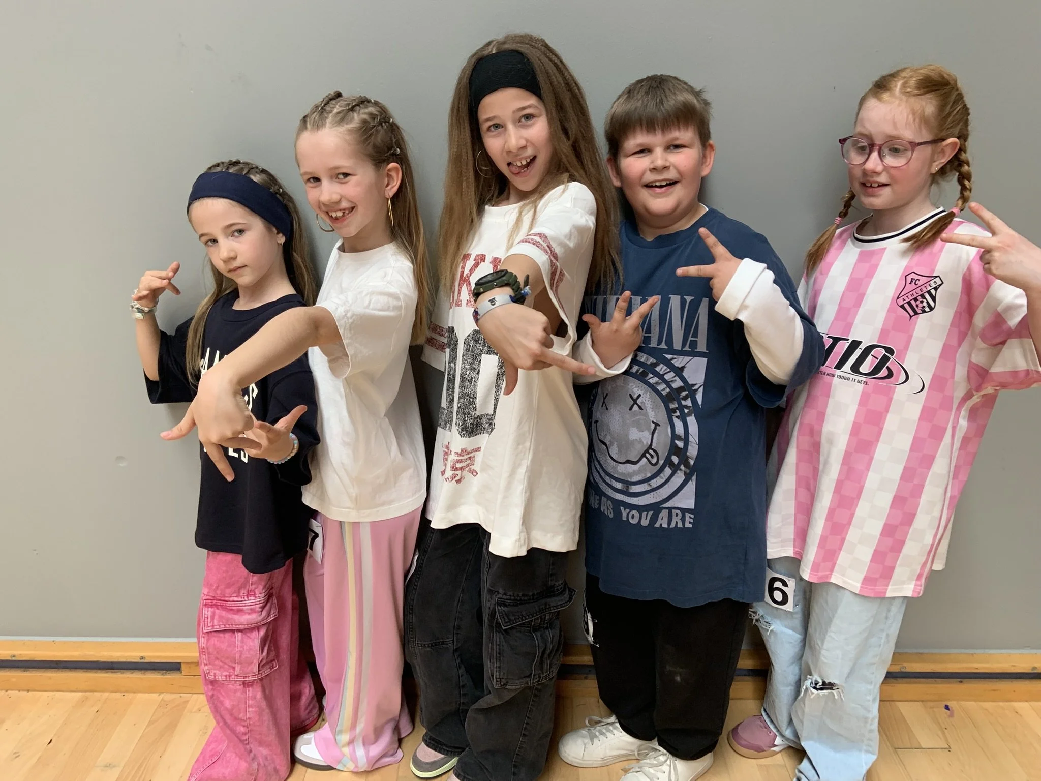 Hiphopdansegruppe fra Dansefeber i Aarhus Syd ved dansekonkurrence