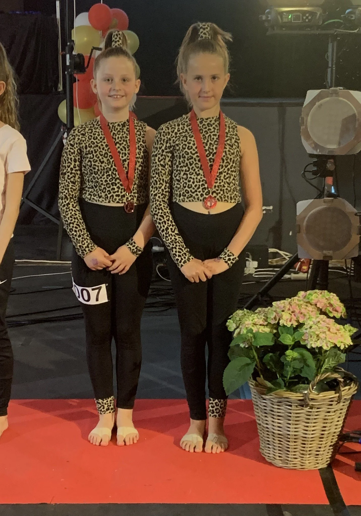 Dansepar fra Dansefeber i leopard discodragt til disco duo ved Danmarksmesterskaberne 2026 i Forum Horsens