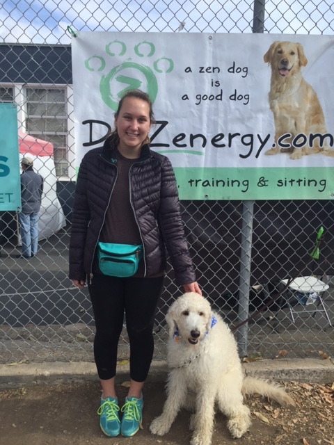 Lindsey with Milo at the La Jolla Open Aire Farmers Market 