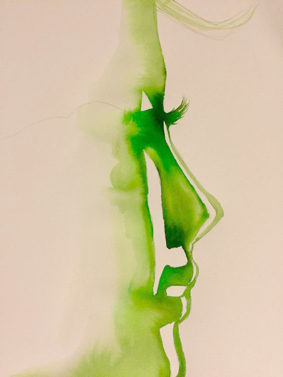 The first splash of color, starting over the paintings in a studio in Brooklyn. 