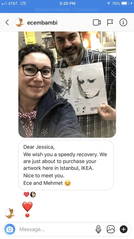 I screen-capped so many messages from people around the world who were sending me SO MUCH LOVE and healing vibes. THANK YOU!