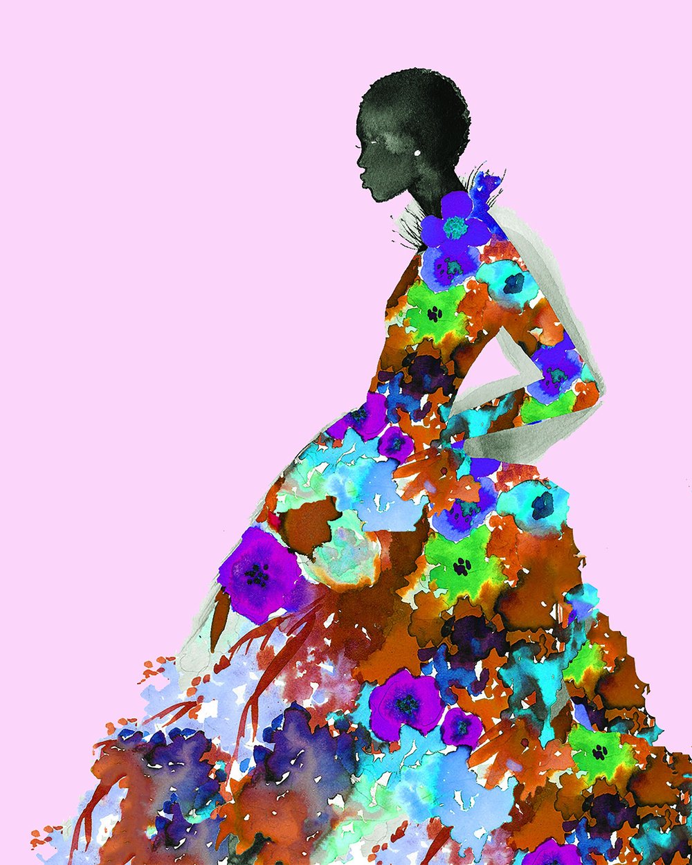 Art print, 11 x 14" Garden Dress, Autumn Colors Edition  Jessica Durrant  Illustration