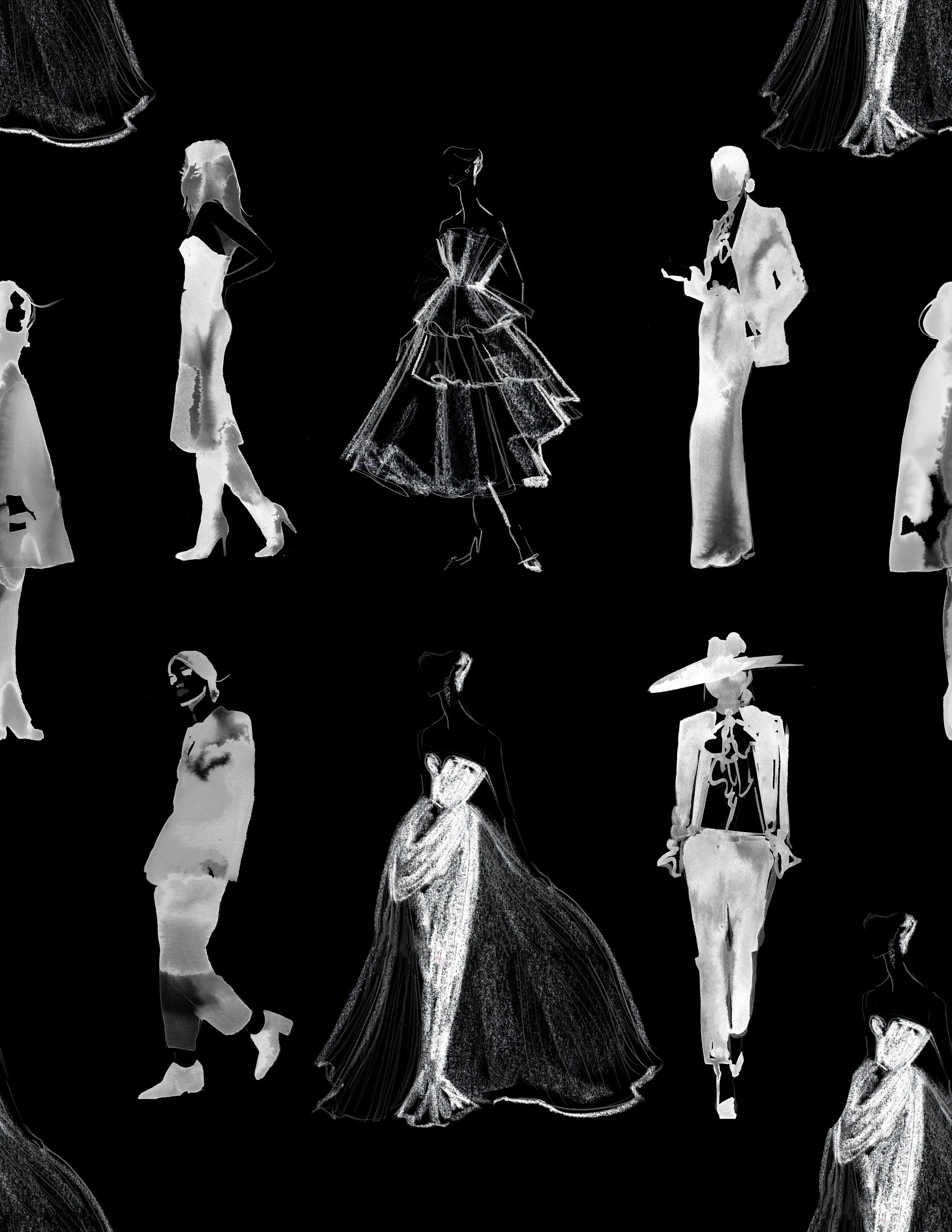 Repeat Pattern Black and White Fashion Figures.jpg