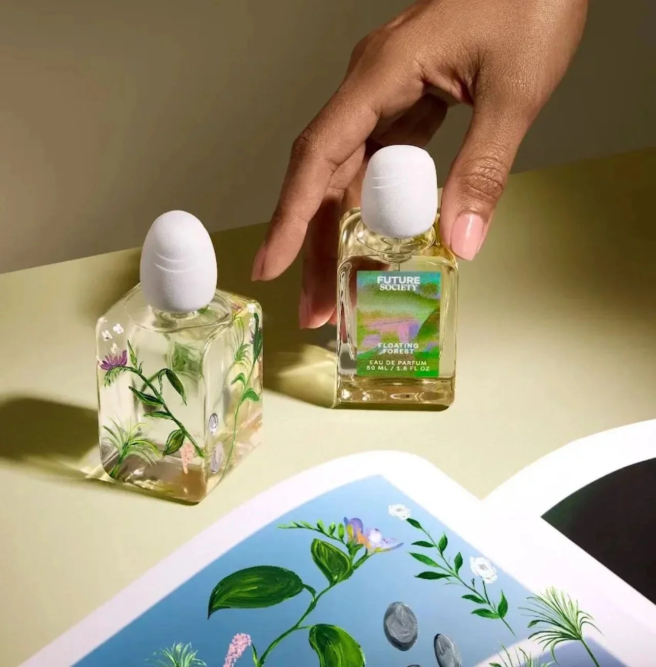  Future Society x Jessica Durrant 25 Limited Edition Hand Painted Bottles of the best selling fragrance Floating Forest  