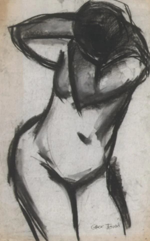 Nude Model in Charcoal