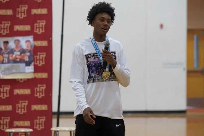 Florida High community celebrates boys basketball team's state championship at home