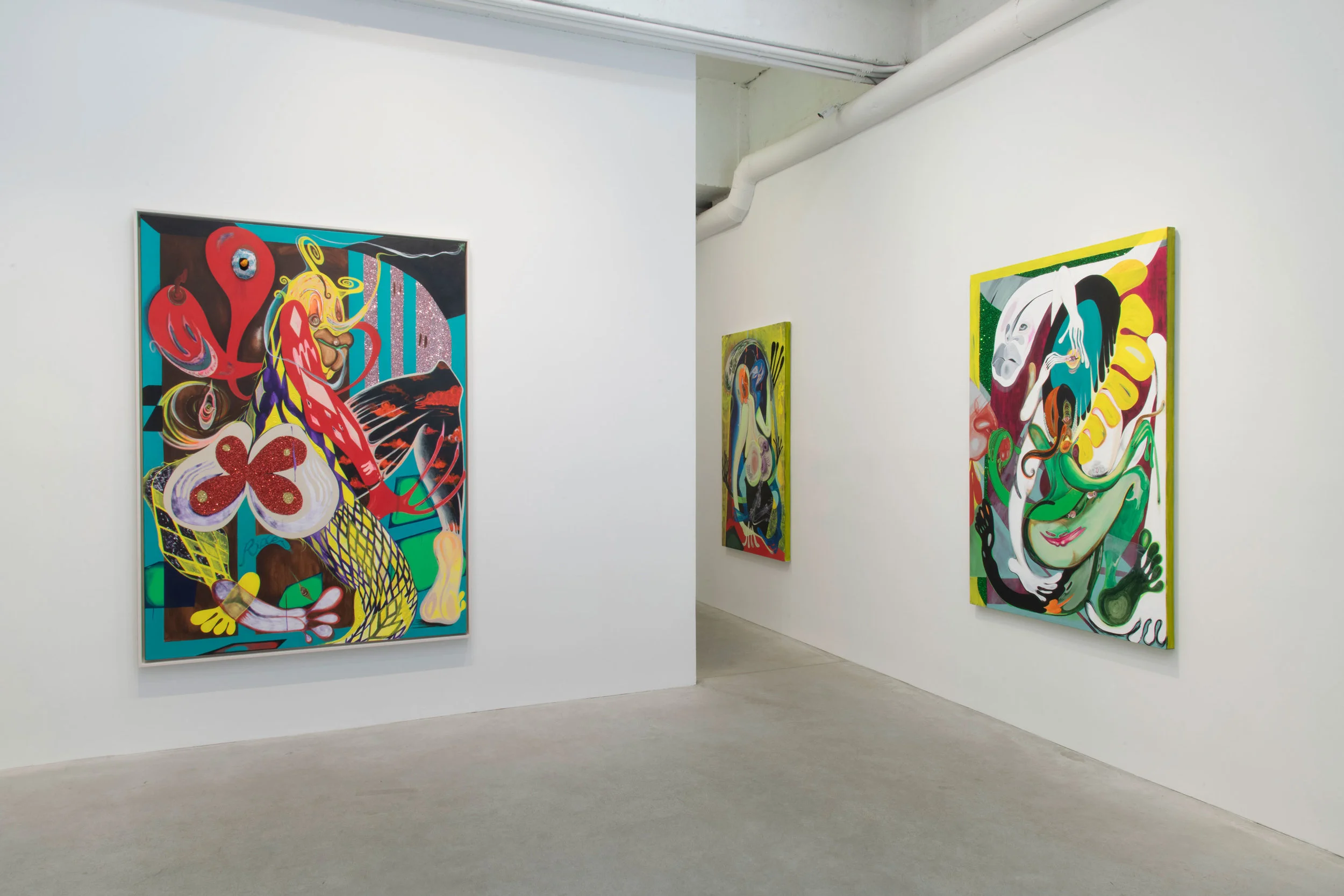 “Running in Place and Sometimes Walking: At Times I Feel Loved and Paralyzed,” 2019, Installation view.