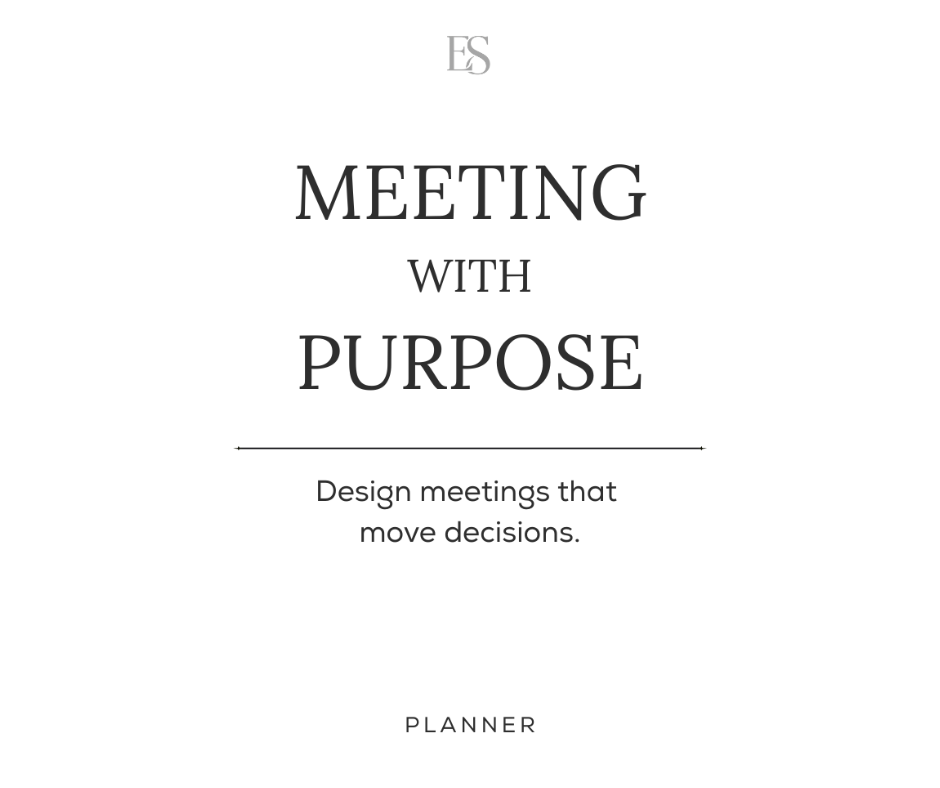 Meeting With Purpose Planner