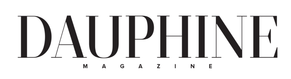Dauphine Magazine logo with black text on a transparent background.