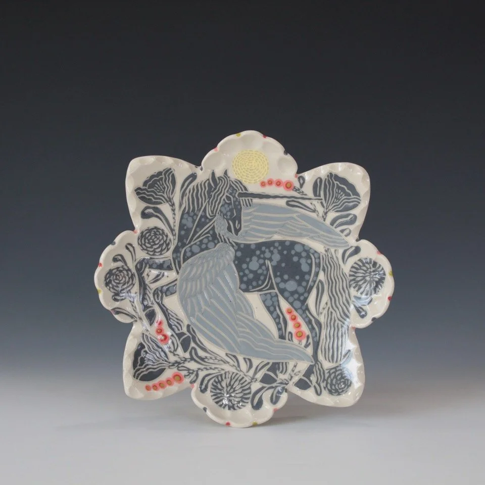 Sue Tirrell_Unicorn Pegasus Star Plate_2024.jpeg