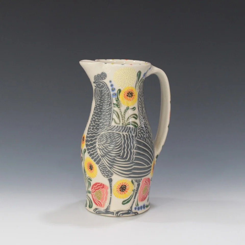 Sue Tirrell_Grey Chicken Pitcher_2024.jpeg
