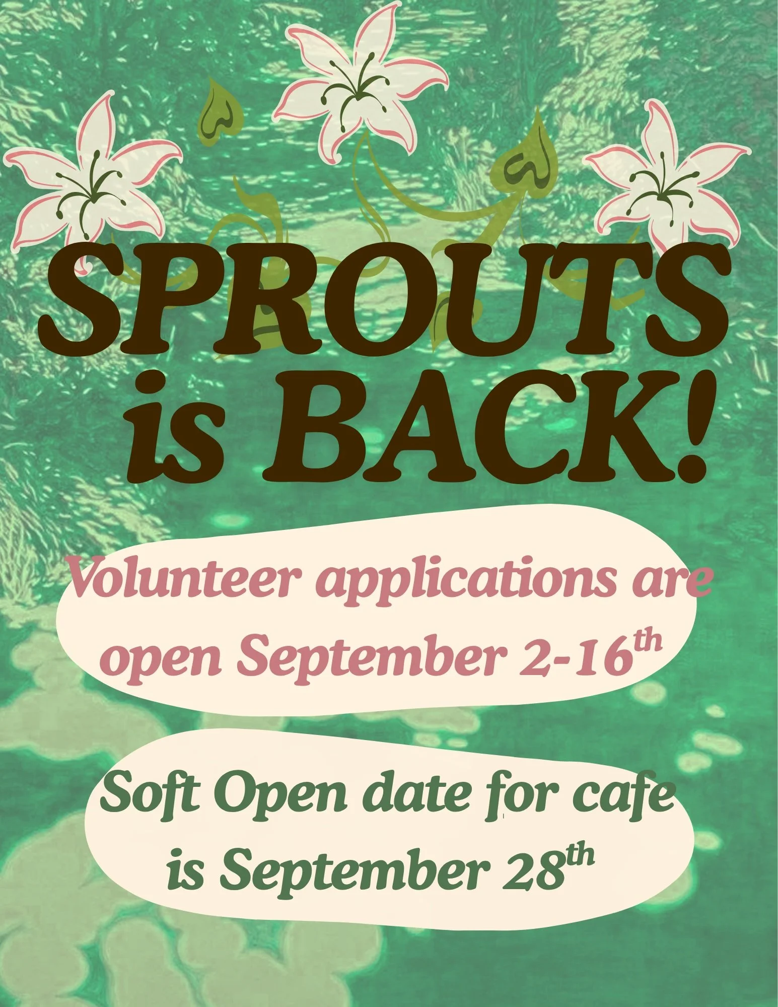 We are so excited to be back!!!! We can't wait to see you around the cafe :) 
Our volunteer forms are posted, check the link in bio! 😼