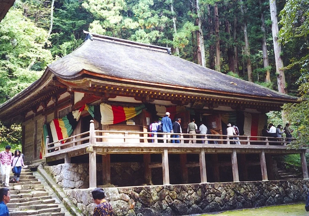 1-18 Muroji near Uda City. Founded in the late Nara Period, the temple, located in a forest, is now Shingon