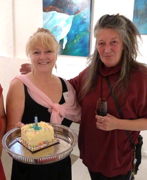 Happy Birthday Salt Spring Gallery! Dawn Davies and Cerika Voce of Bohemian Arts . To see so many more pics of the evening, visit our Facebook Page! 