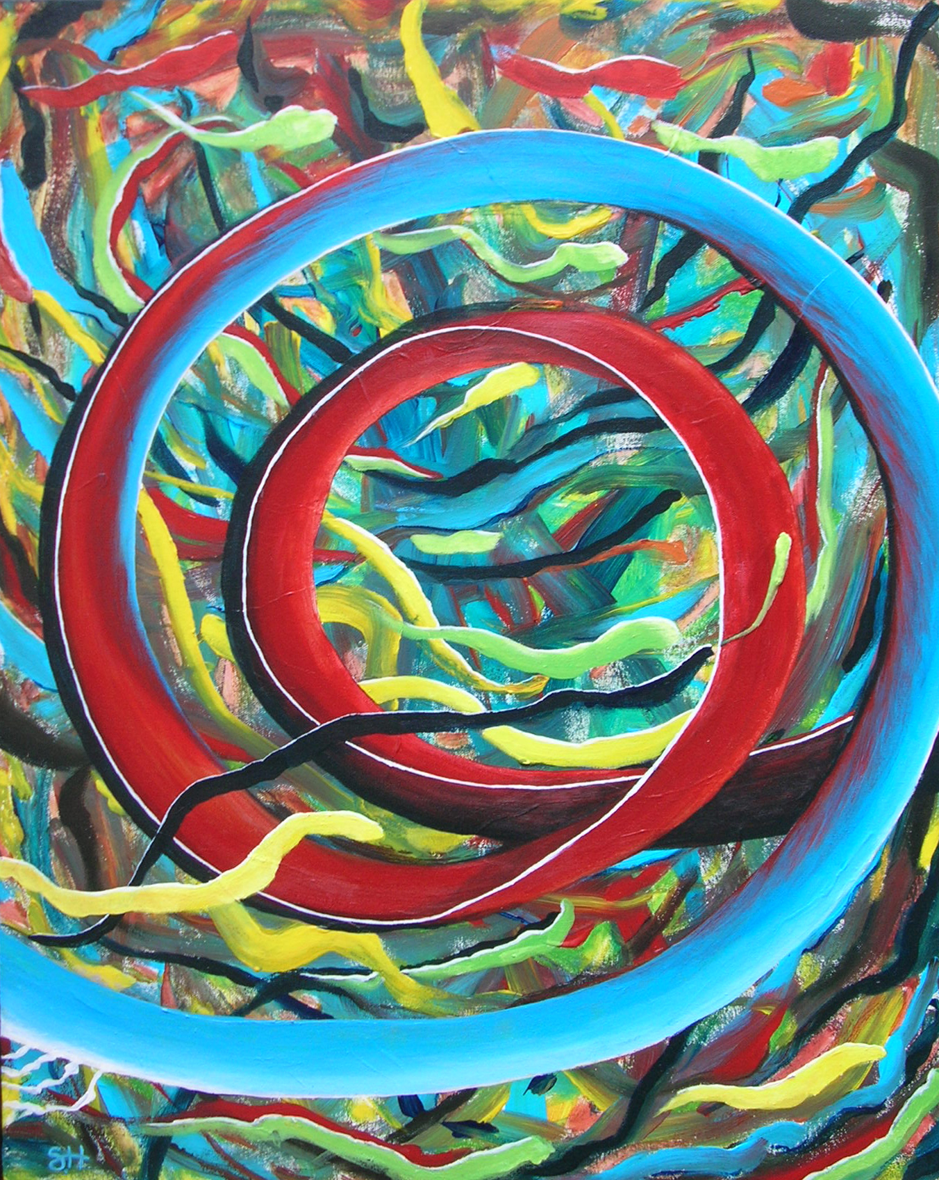 Susan Haigh Silk Road – Right Hand Dance acrylic on canvas 28” x 22” $650
