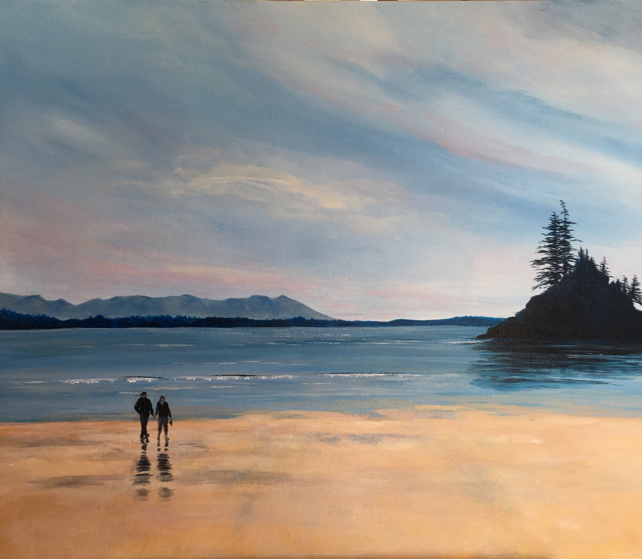 “Morning Walk”  24”x36”  Acrylic on canvas by Allison Brodie